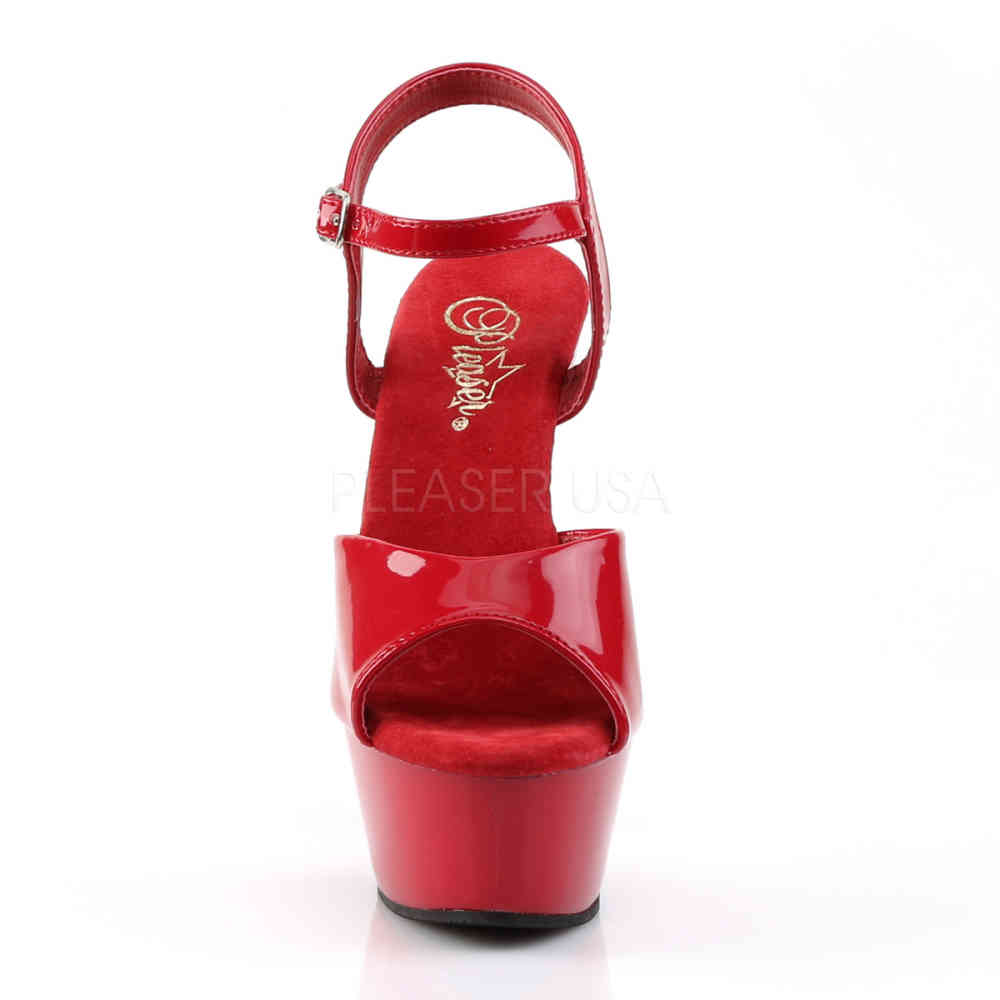 Pleaser - KISS209 Sandaal met enkelband - Rood
